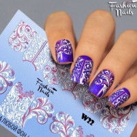 Слайдер-дизайн Fashion Nails, белый W022
