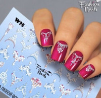 Слайдер-дизайн Fashion Nails, белый W025