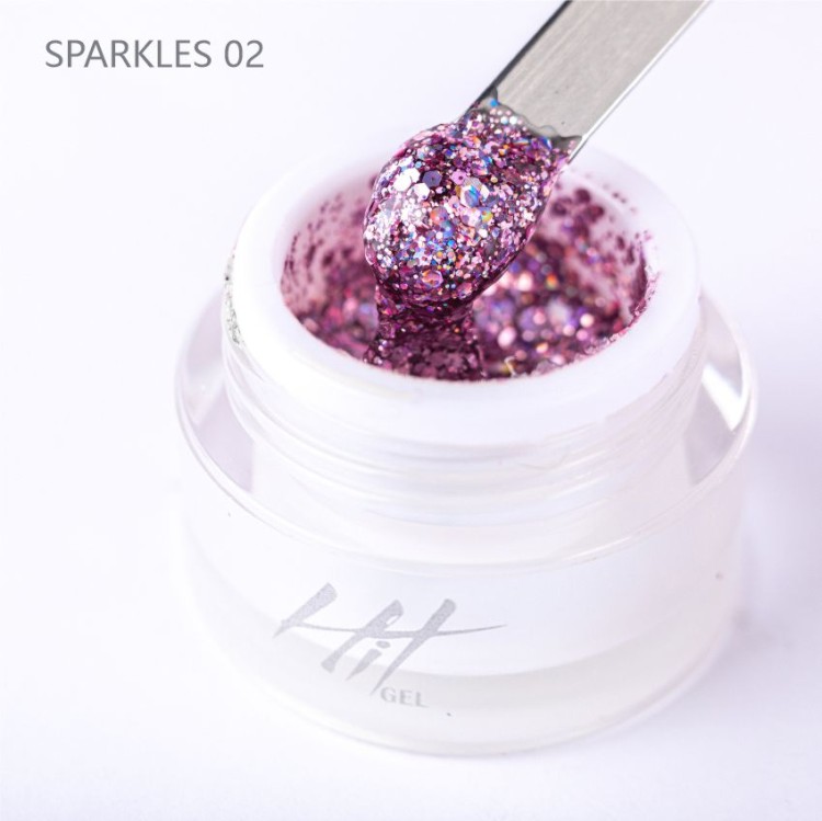 HIT gel, Гель-лак "Sparkles" №02, 5 мл