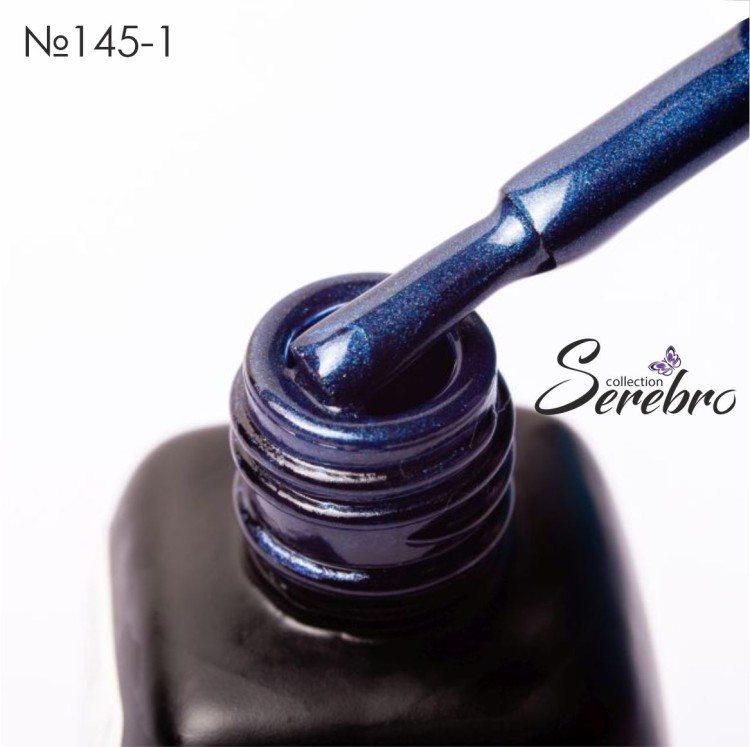 Serebro, Гель-лак №145/1 "Модный джинс", 11 мл
