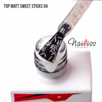 Nailiss, Топ без липкого слоя "Top sweet sticks" №04 matt, 9 мл