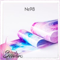 Serebro, Фольга фирменная для дизайна ногтей №98, звездное небо глянец, 50 см