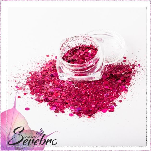 Serebro, Дизайн для ногтей "Лазерный блеск", цвет фуксия