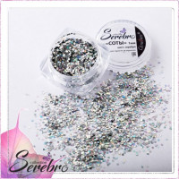 Serebro, Дизайн для ногтей "Соты", цвет серебро, 1 мм