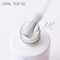 HIT gel, Топовое покрытие без липкого слоя для гель-лака "Opal" №02, 9 мл