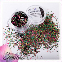 Serebro, Дизайн для ногтей "Соты", цвет розово - зеленый, 1 мм