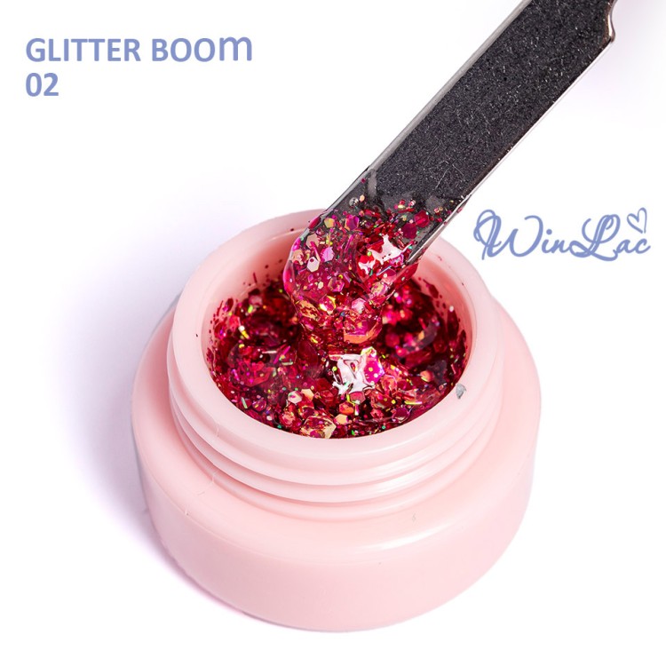 WinLac, Гель-лак "Glitter boom" №02, 3 мл