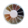 Клепки круглые в карусели 6 базовых цветов, 600 шт (1,5 мм)