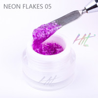 Гель-лак Neon flakes №05 ТМ "HIT gel", цвет: фиолетовый, 5 мл