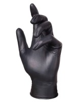 MediOk Перчатки винил-нитрил неопудренные Черные, размер M (1 пара)