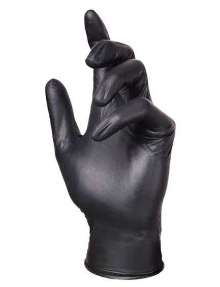 MediOk Перчатки винил-нитрил неопудренные Черные, размер M (1 пара)