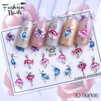 Слайдер-дизайн Fashion Nails, цветной 3D (74)