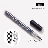 Акриловый маркер для дизайна ногтей (черный)